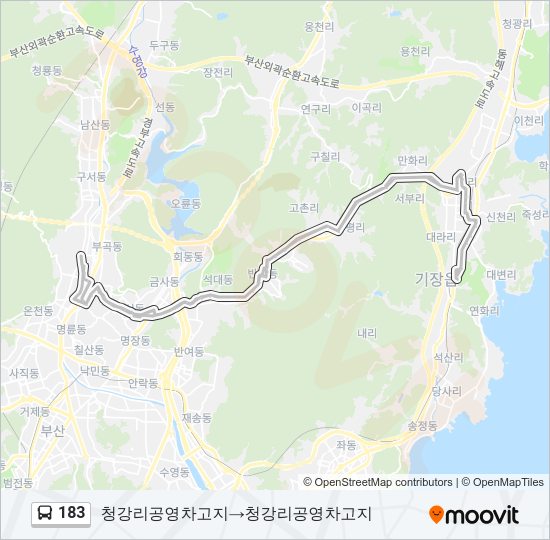 183 Bus Line Map