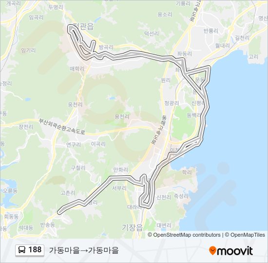 188 Bus Line Map