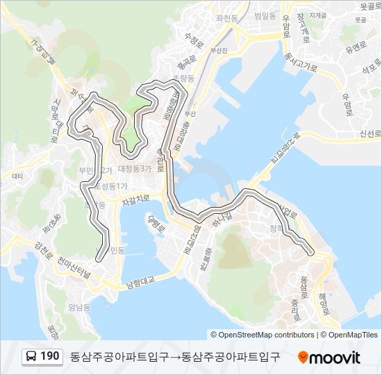 190 Bus Line Map