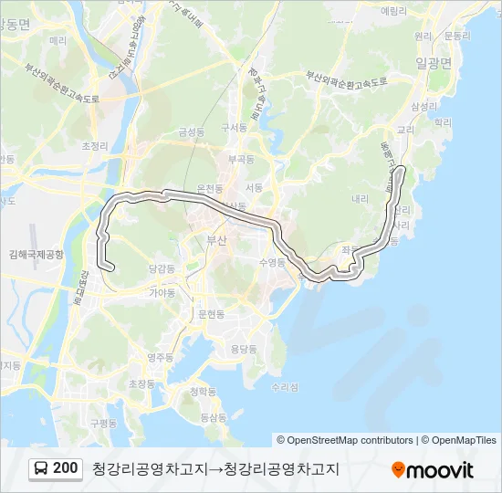 200 Bus Line Map