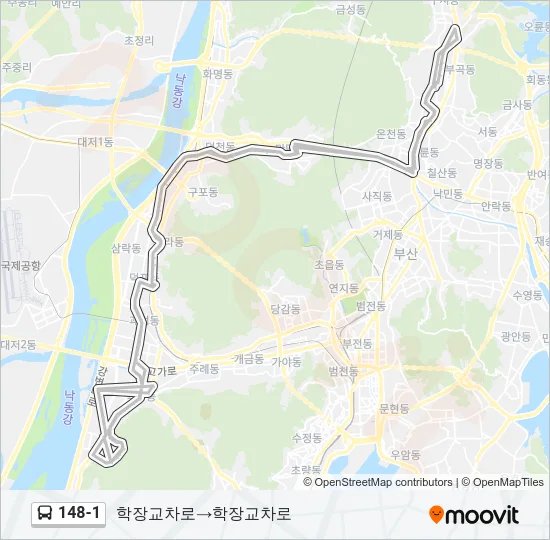 148-1 버스 노선 지도