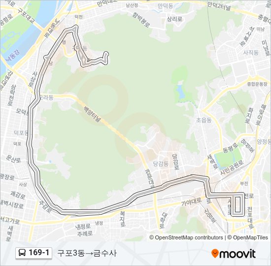 169-1 Bus Line Map