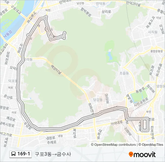 169-1 Bus Line Map