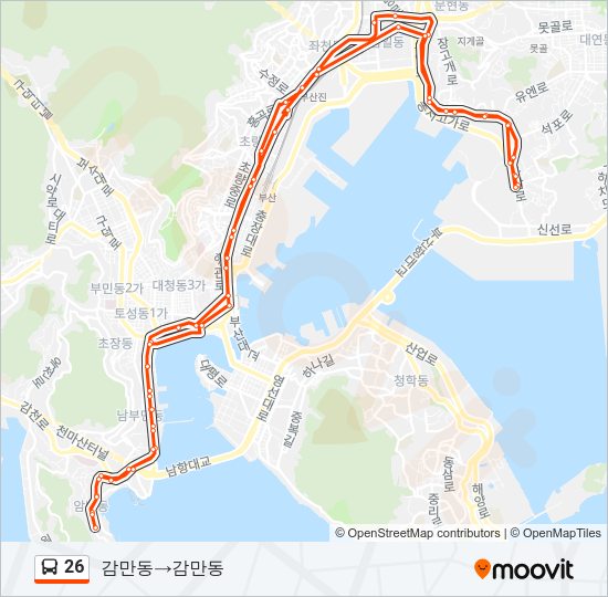 26 버스 노선 지도