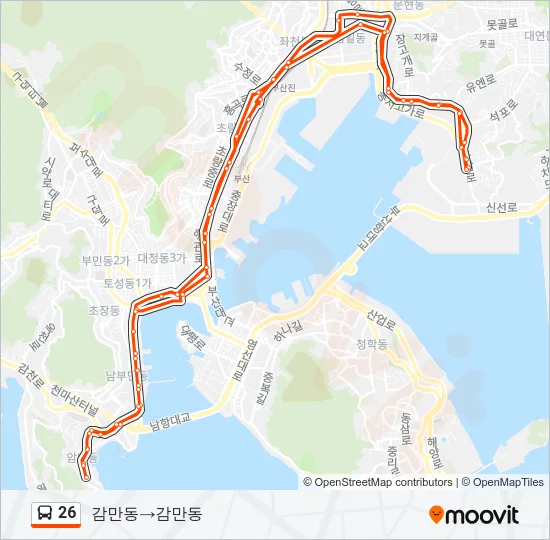 26 버스 노선 지도
