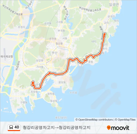 40 버스 노선 지도