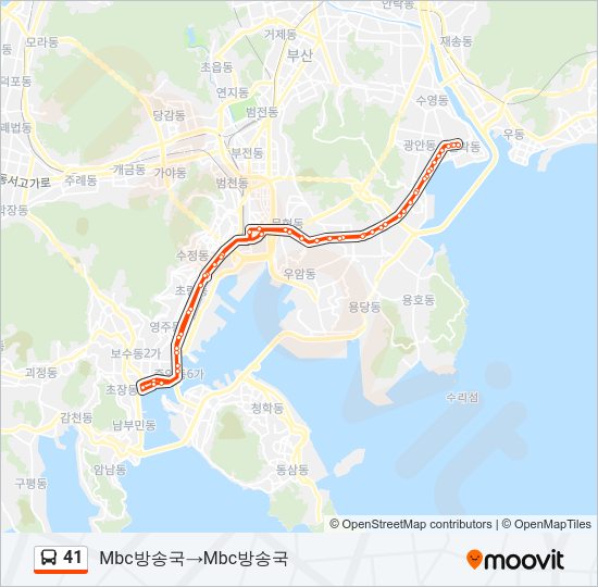 41 버스 노선 지도