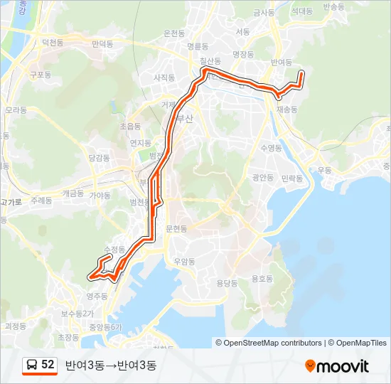 52 Bus Line Map