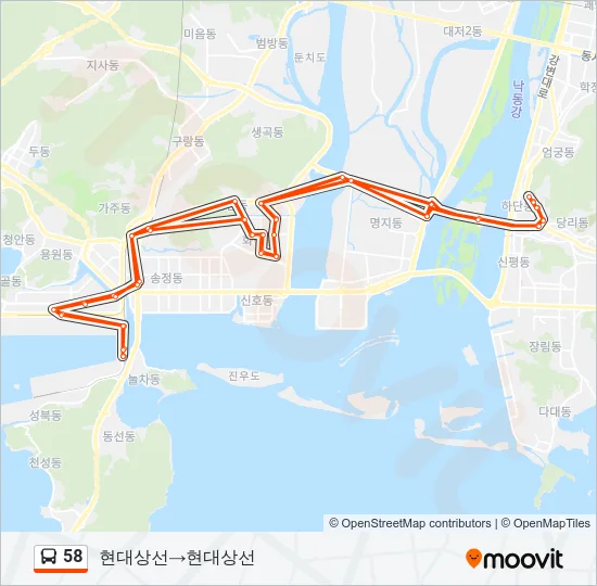 58 Bus Line Map