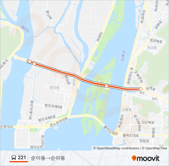 221 Bus Line Map