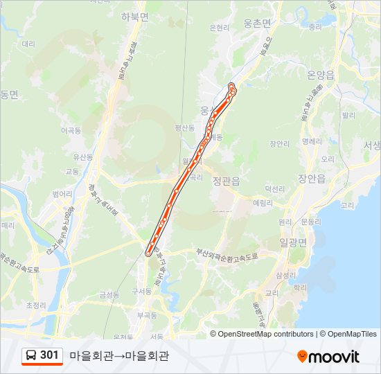 301 Bus Line Map