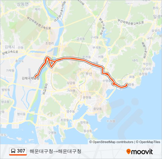 307 Bus Line Map