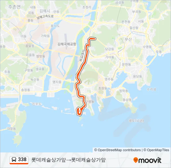 338 버스 노선 지도