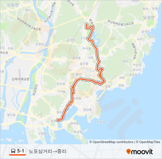 5-1 Bus Line Map