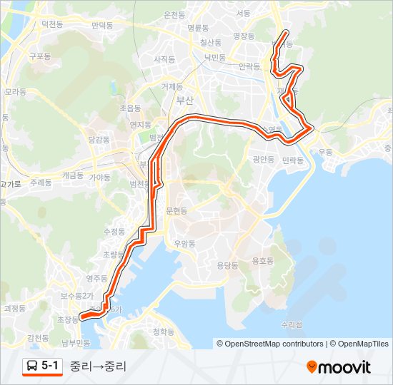 5-1 버스 노선 지도