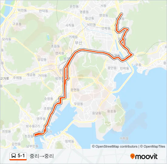 5-1 버스 노선 지도