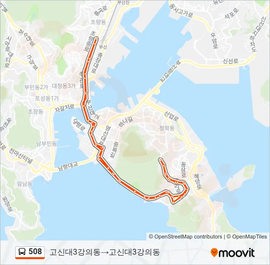 508 버스 노선 지도