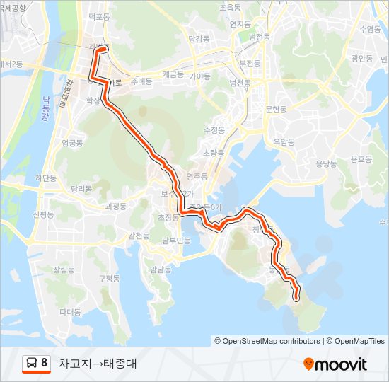 8 Bus Line Map