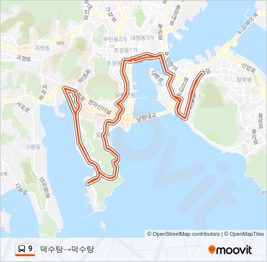 9 Bus Line Map