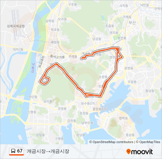 67 Bus Line Map