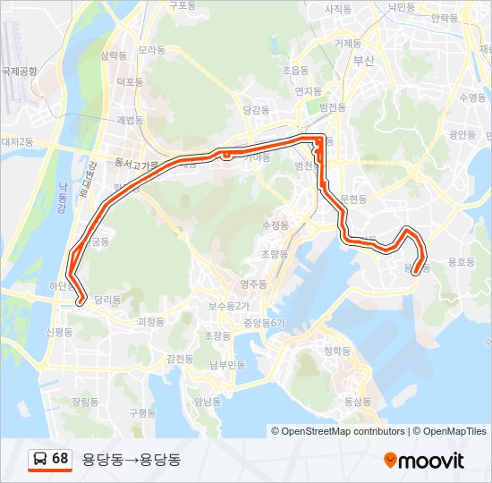 68 Bus Line Map