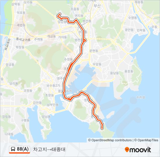 88(A) Bus Line Map
