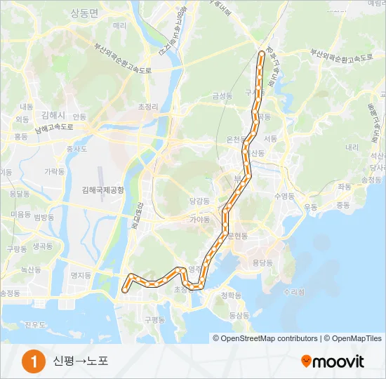 1 Metro Line Map