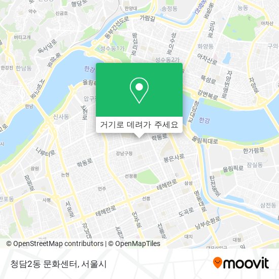 청담2동 문화센터 지도