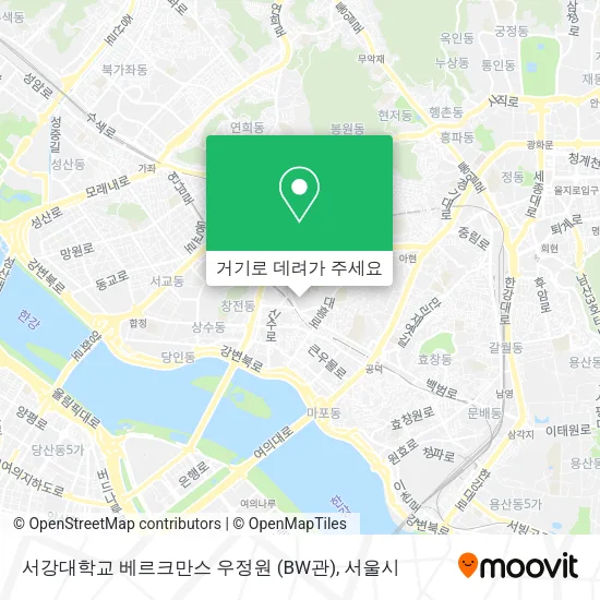 서강대학교 베르크만스 우정원 (BW관) 지도