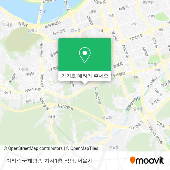 아리랑국제방송 지하1층 식당 지도