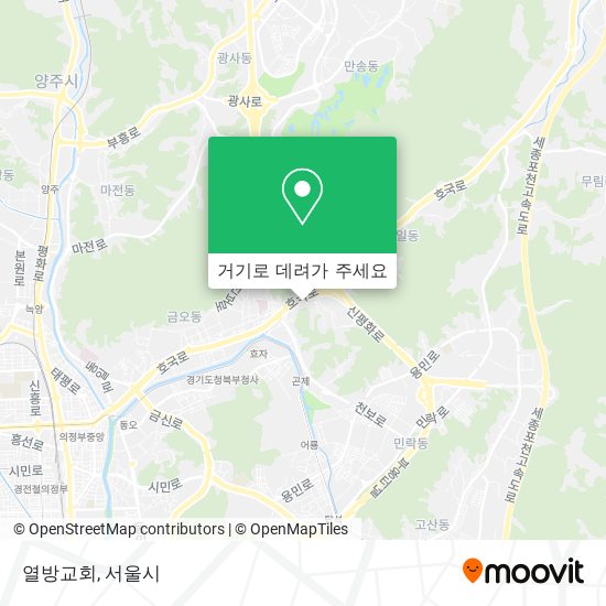 열방교회 지도