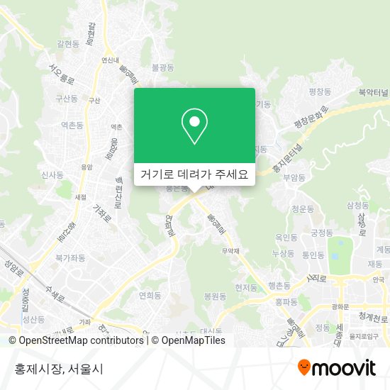 홍제시장 지도