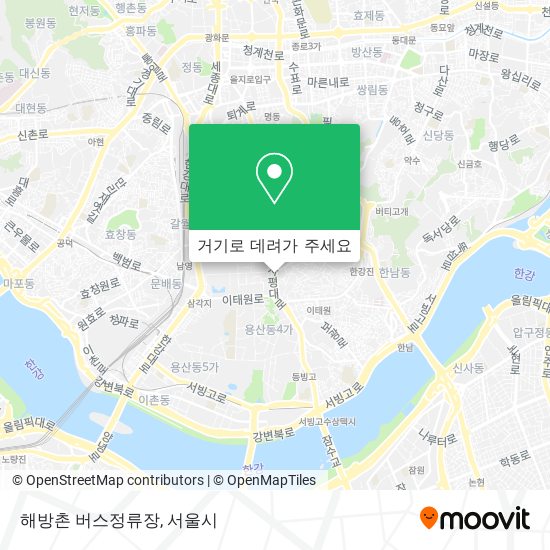 해방촌 버스정류장 지도