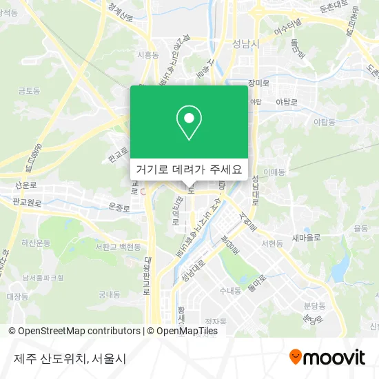 제주 산도위치 지도