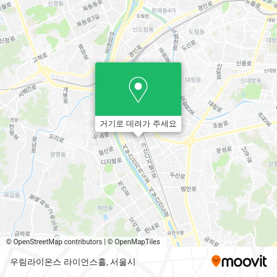 우림라이온스 라이언스홀 지도