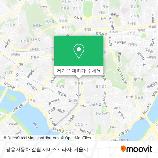쌍용자동차 갈월 서비스프라자 지도