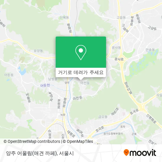 양주 어울림(애견 까페) 지도