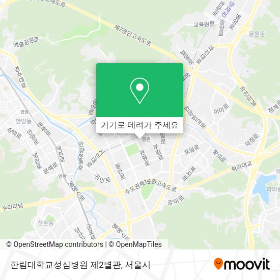 한림대학교성심병원 제2별관 지도