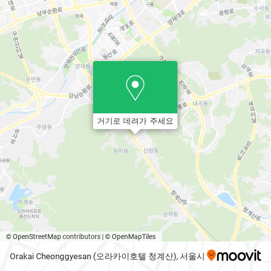 Orakai Cheonggyesan (오라카이호텔 청계산) 지도