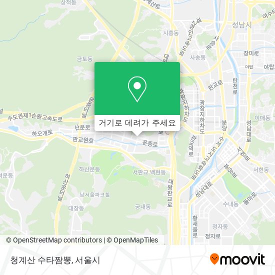 청계산 수타짬뽕 지도