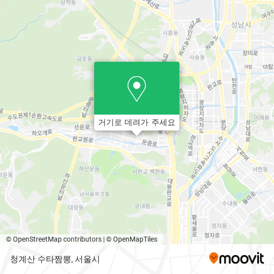 청계산 수타짬뽕 지도