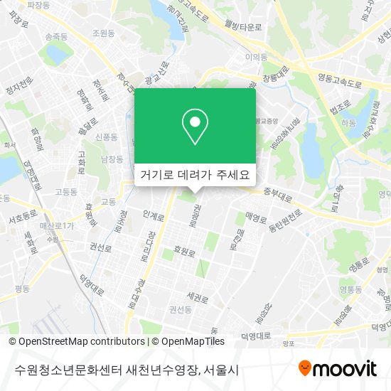 수원청소년문화센터 새천년수영장 지도