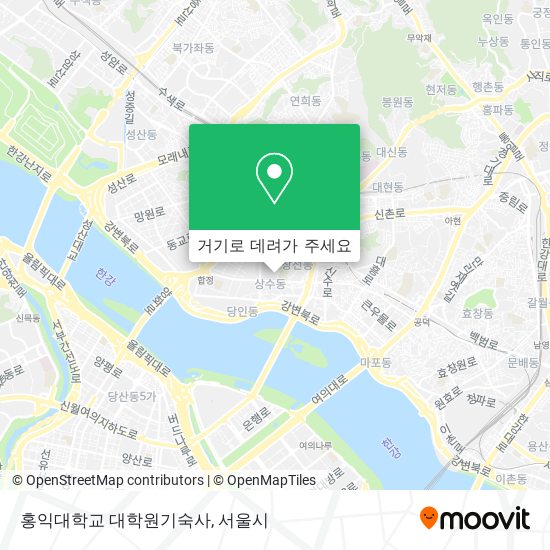 홍익대학교 대학원기숙사 지도