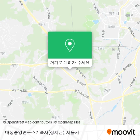 대상중앙연구소기숙사(상지관) 지도