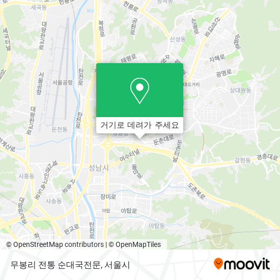 무봉리 전통 순대국전문 지도