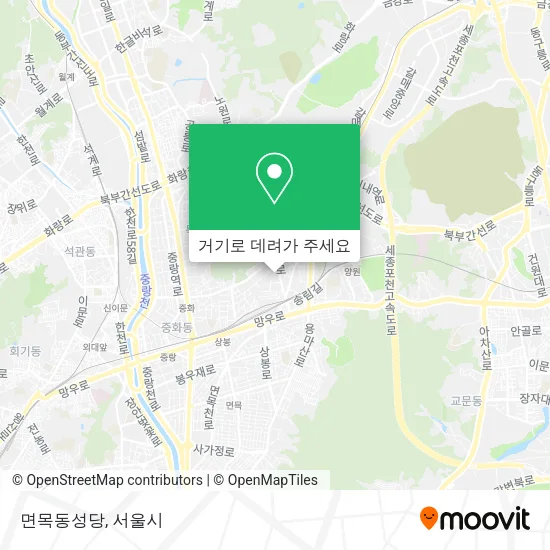 면목동성당 지도