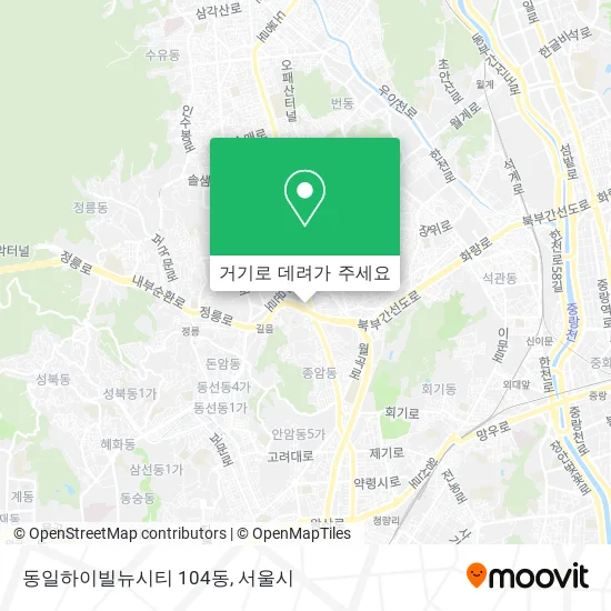동일하이빌뉴시티 104동 지도