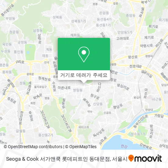 Seoga & Cook 서가앤쿡 롯데피트인 동대문점 지도