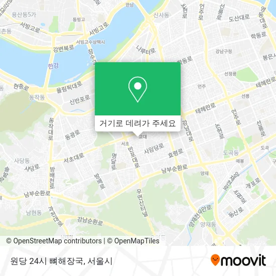 원당 24시 뼈해장국 지도