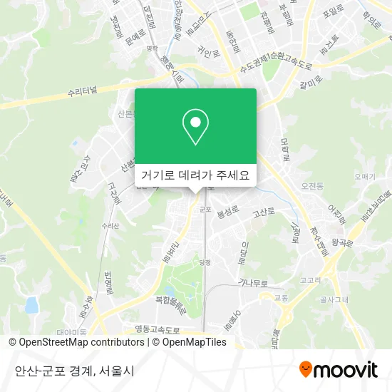 안산-군포 경계 지도